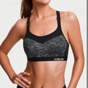 Victoria's Secret sports Bra Black Gray Racerback women’s size 32DDD